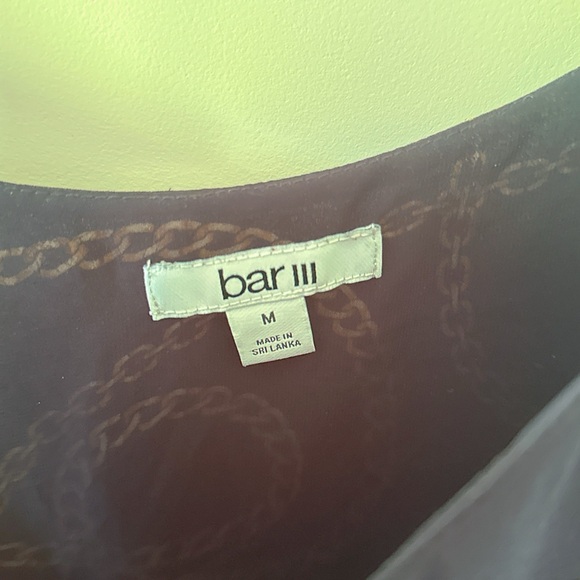 Bar III Blue and Gold Scoop Neck Camisole Chain Pattern Size M - Picture 2 of 3